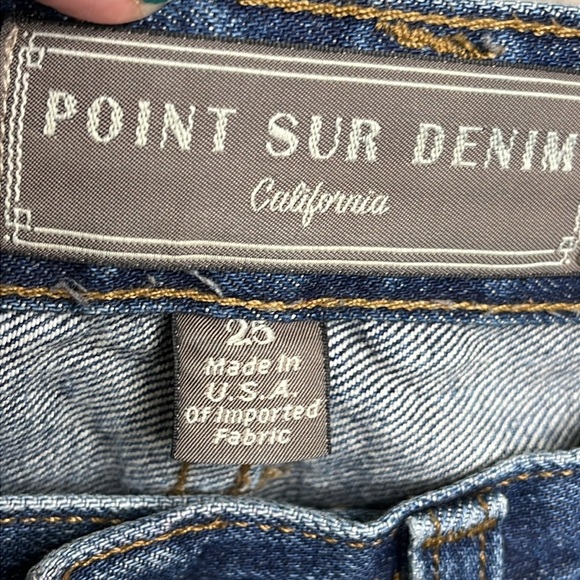 Point Sur Denim straight leg distressed raw hem Jeans - Picture 5 of 17